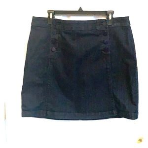 LOFT Dark Wash Jean Sailor Skirt